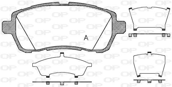 Jeu de 4 plaquettes de frein OPEN PARTS ref. BPA1281.10