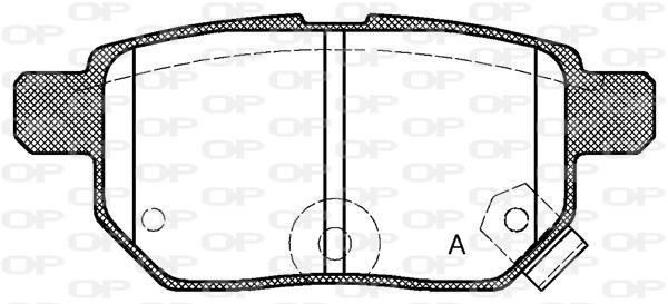 Jeu de 4 plaquettes de frein OPEN PARTS ref. BPA1286.02