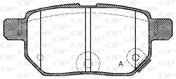Jeu de 4 plaquettes de frein OPEN PARTS BPA1286.22