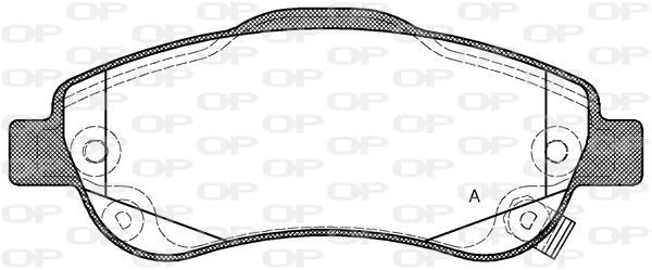 Jogo de 4 pastilhas de travão OPEN PARTS ref. BPA1289.02