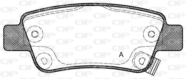 Jeu de 4 plaquettes de frein OPEN PARTS ref. BPA1290.02