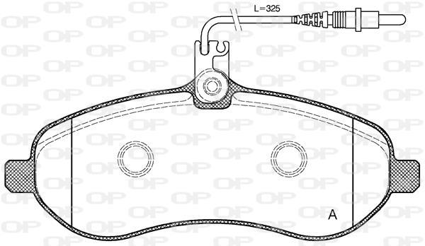 Jogo de 4 pastilhas de travão OPEN PARTS ref. BPA1292.01