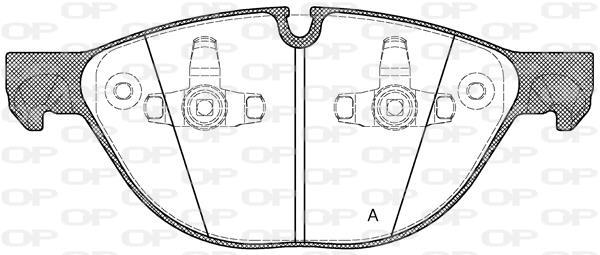 Jogo de 4 pastilhas de travão OPEN PARTS ref. BPA1298.00