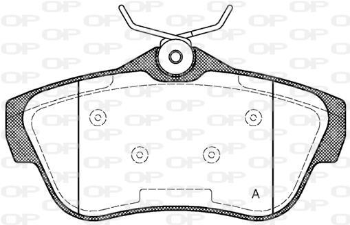 Jogo de 4 pastilhas de travão OPEN PARTS ref. BPA1299.00