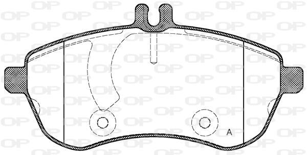 Jeu de 4 plaquettes de frein OPEN PARTS ref. BPA1301.00