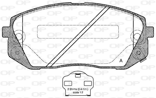 Jogo de 4 pastilhas de travão OPEN PARTS ref. BPA1302.02
