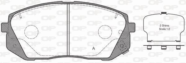 Jeu de 4 plaquettes de frein OPEN PARTS ref. BPA1302.52
