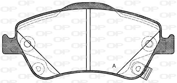 Jeu de 4 plaquettes de frein OPEN PARTS ref. BPA1310.02