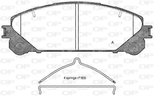 Jeu de 4 plaquettes de frein OPEN PARTS BPA1312.00