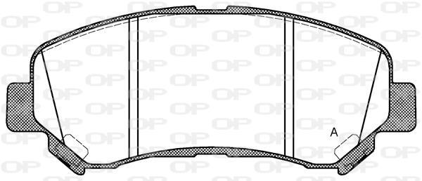 Jeu de 4 plaquettes de frein OPEN PARTS ref. BPA1318.00