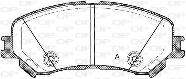 Jeu de 4 plaquettes de frein OPEN PARTS BPA1318.20