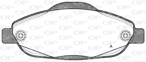 Jeu de 4 plaquettes de frein OPEN PARTS ref. BPA1323.00