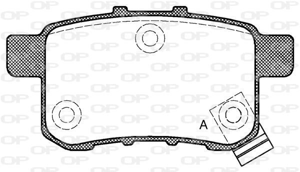 Jogo de 4 pastilhas de travão OPEN PARTS ref. BPA1332.02