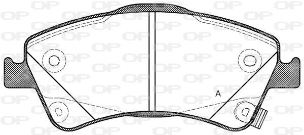 Jogo de 4 pastilhas de travão OPEN PARTS ref. BPA1341.02