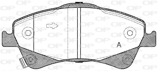 Jeu de 4 plaquettes de frein OPEN PARTS ref. BPA1341.12
