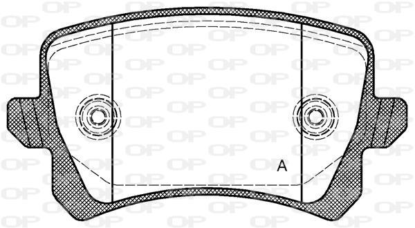 Jeu de 4 plaquettes de frein OPEN PARTS ref. BPA1342.00