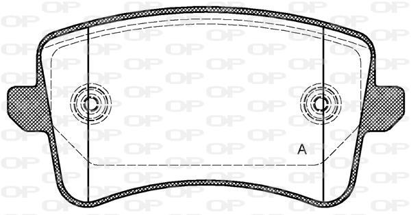 Jogo de 4 pastilhas de travão OPEN PARTS ref. BPA1343.00