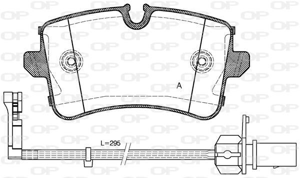 Jeu de 4 plaquettes de frein OPEN PARTS ref. BPA1343.10