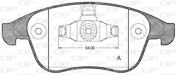 Jeu de 4 plaquettes de frein OPEN PARTS ref. BPA1350.00
