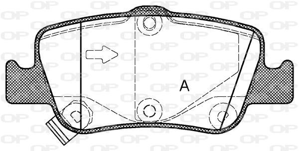 Jeu de 4 plaquettes de frein OPEN PARTS BPA1356.02