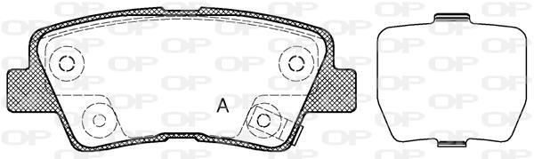 Jeu de 4 plaquettes de frein OPEN PARTS ref. BPA1362.02