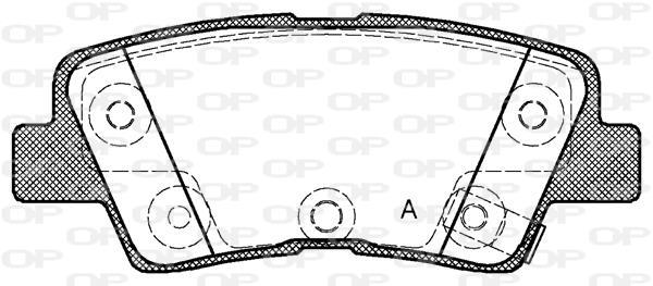 Jeu de 4 plaquettes de frein OPEN PARTS BPA1362.42