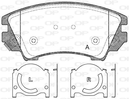 Jeu de 4 plaquettes de frein OPEN PARTS ref. BPA1375.12