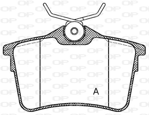 Jogo de 4 pastilhas de travão OPEN PARTS ref. BPA1382.00