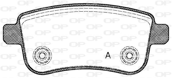 Jogo de 4 pastilhas de travão OPEN PARTS ref. BPA1387.00
