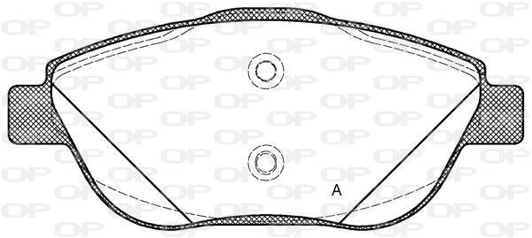 Jeu de 4 plaquettes de frein OPEN PARTS BPA1392.10