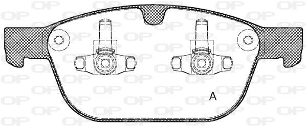 Jeu de 4 plaquettes de frein OPEN PARTS ref. BPA1397.00