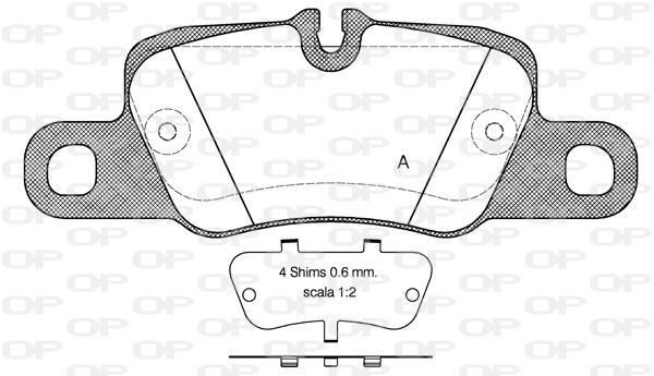 Jeu de 4 plaquettes de frein OPEN PARTS ref. BPA1401.00