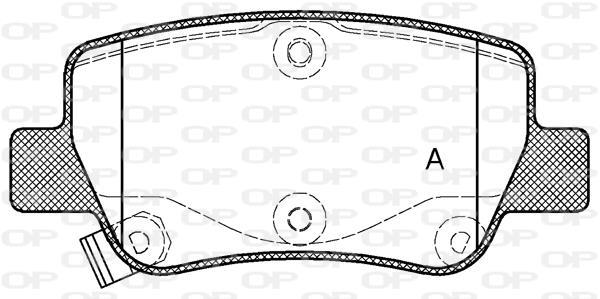 Jeu de 4 plaquettes de frein OPEN PARTS BPA1403.02