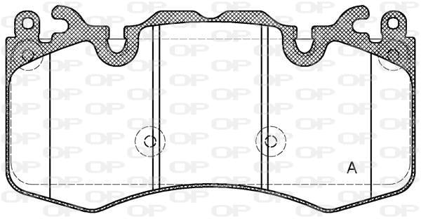 Jeu de 4 plaquettes de frein OPEN PARTS BPA1410.00