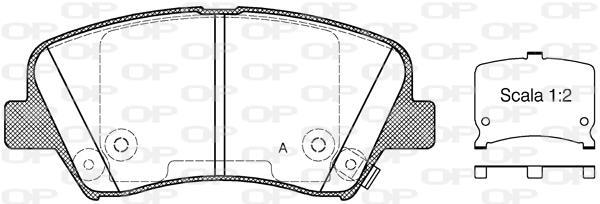Jeu de 4 plaquettes de frein OPEN PARTS ref. BPA1412.32