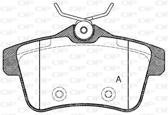 Jogo de 4 pastilhas de travão OPEN PARTS ref. BPA1418.00