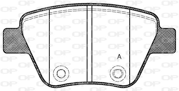 Jeu de 4 plaquettes de frein OPEN PARTS ref. BPA1420.00