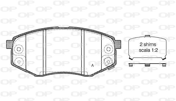Jeu de 4 plaquettes de frein OPEN PARTS BPA1426.02