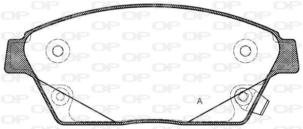 Jeu de 4 plaquettes de frein OPEN PARTS ref. BPA1431.02