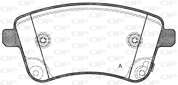 Jeu de 4 plaquettes de frein OPEN PARTS BPA1435.02