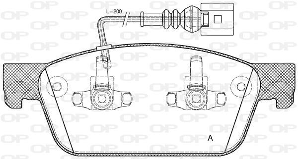 Jeu de 4 plaquettes de frein OPEN PARTS BPA1440.01