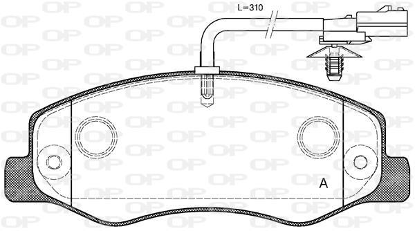 Jeu de 4 plaquettes de frein OPEN PARTS ref. BPA1442.01