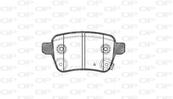 Jeu de 4 plaquettes de frein OPEN PARTS BPA1450.12