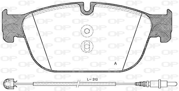 Jeu de 4 plaquettes de frein OPEN PARTS BPA1451.01