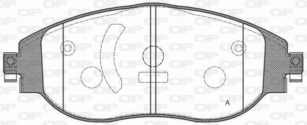 Jeu de 4 plaquettes de frein OPEN PARTS BPA1470.00