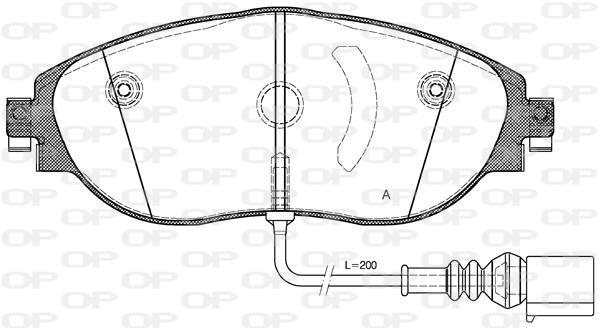 Jogo de 4 pastilhas de travão OPEN PARTS ref. BPA1470.01