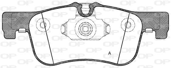 Jeu de 4 plaquettes de frein OPEN PARTS BPA1478.10