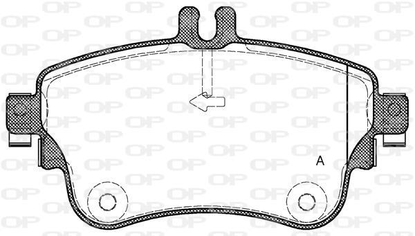 Jeu de 4 plaquettes de frein OPEN PARTS ref. BPA1487.08