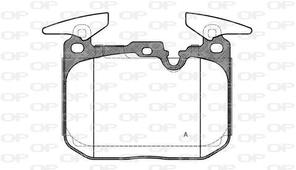Jeu de 4 plaquettes de frein OPEN PARTS BPA1491.00