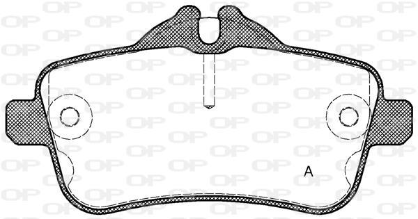 Jeu de 4 plaquettes de frein OPEN PARTS ref. BPA1503.00